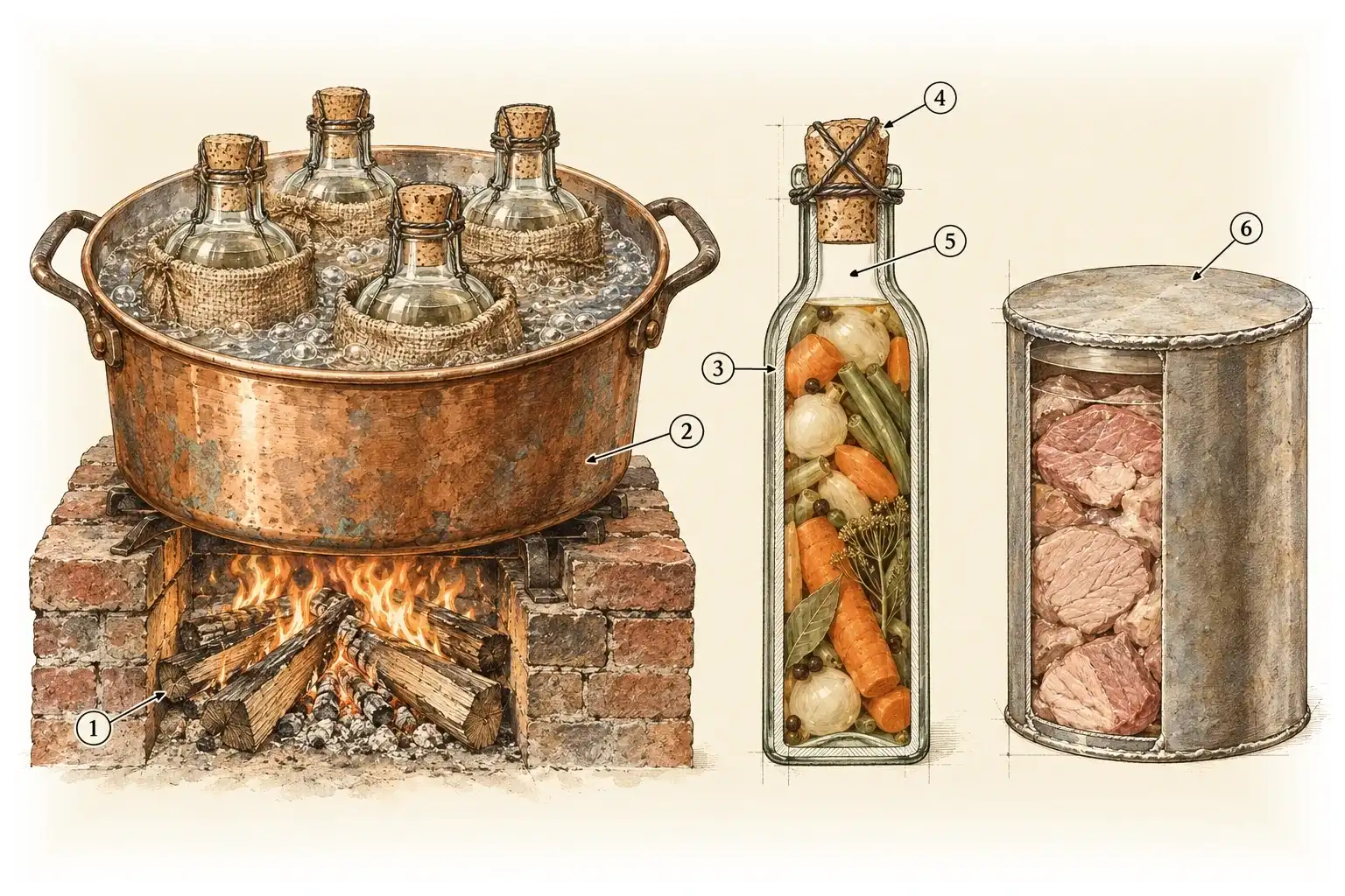 Konserven & Pasteurisierung · Verschließen, erhitzen, Keime fernhalten