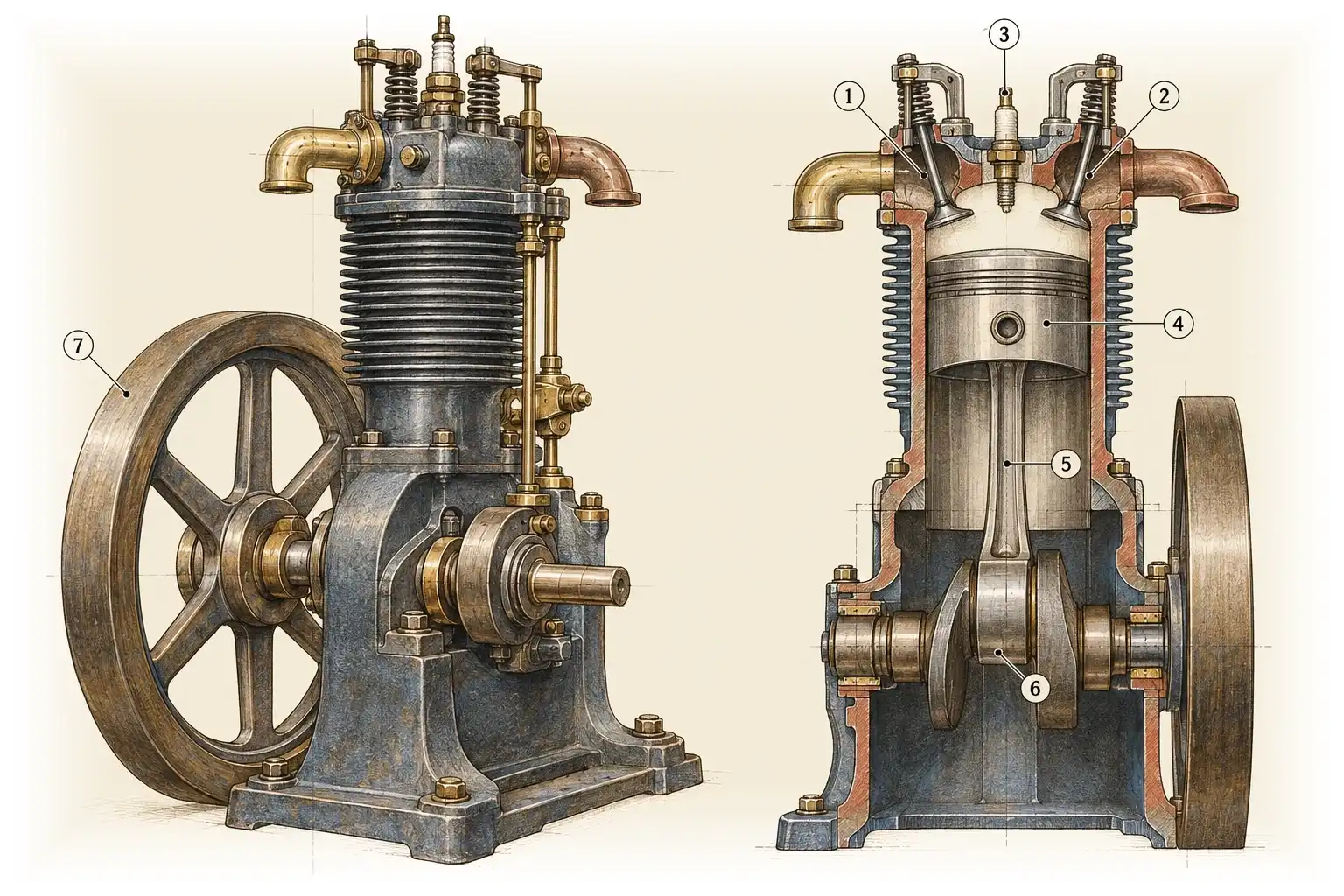 Moteur à combustion interne · De petites explosions, une puissance régulière