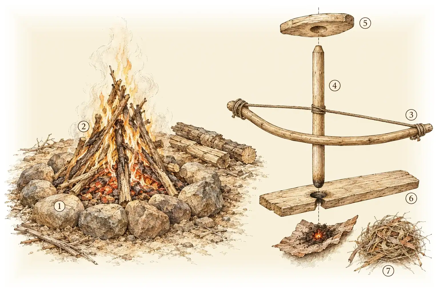 Beherrschung des Feuers · Licht, Wärme und Kochen