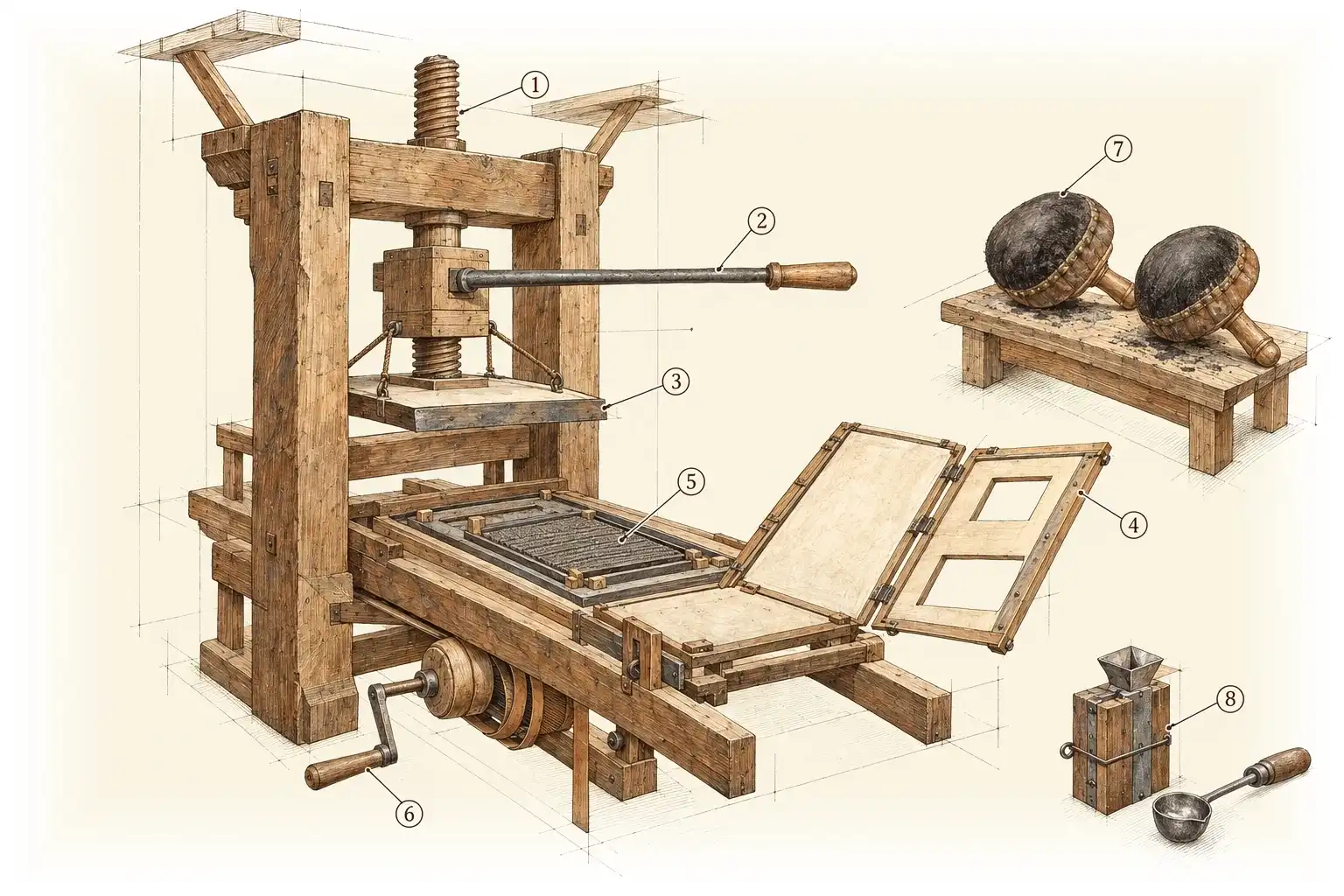 Printing Press · Movable type, copied by the thousand