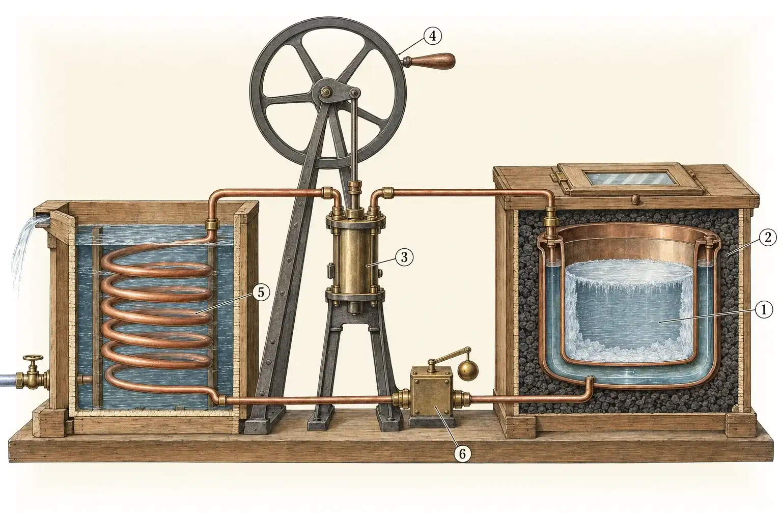 Kältetechnik · Wärme aus einem Kasten pumpen