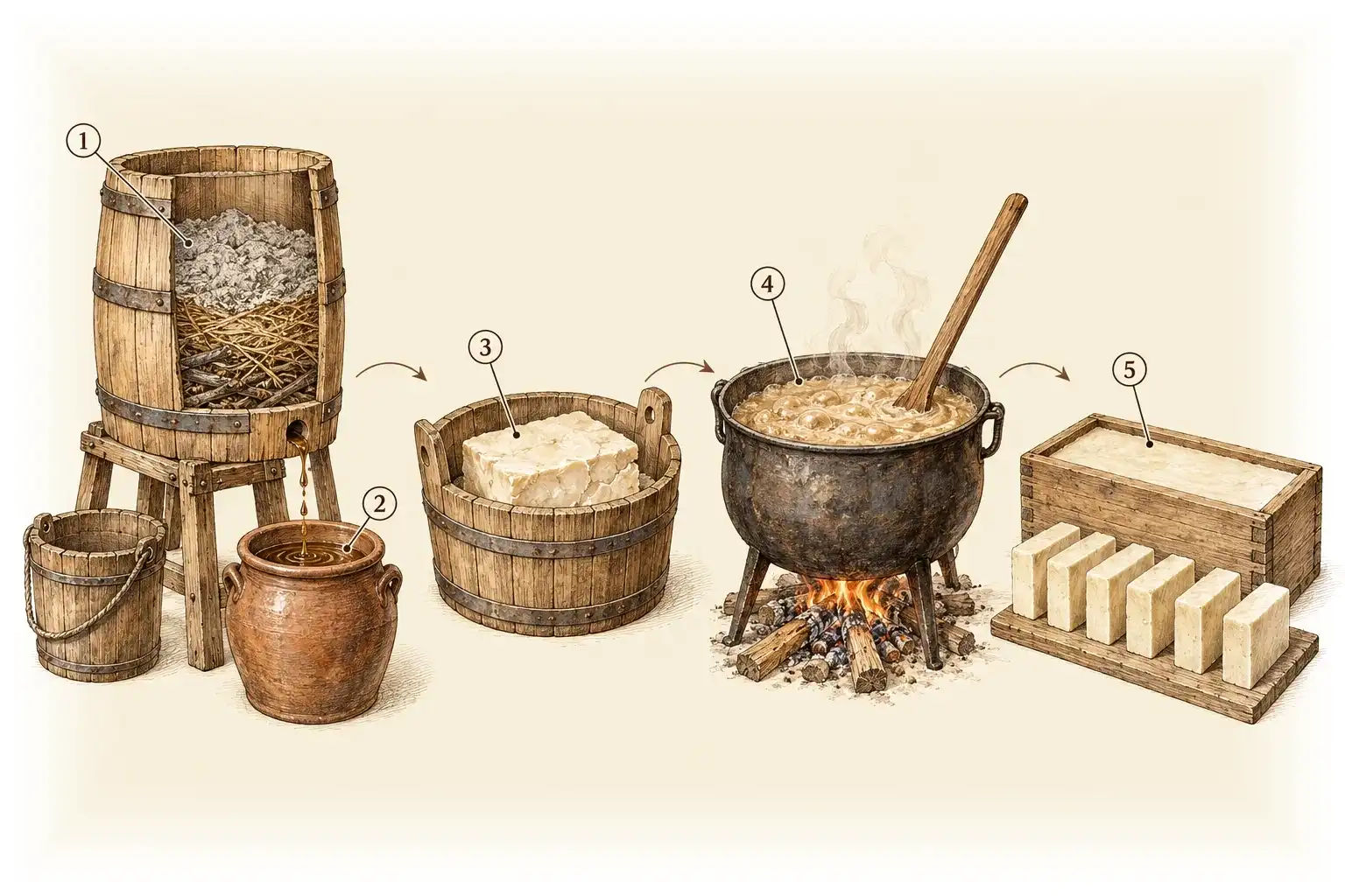 Soap · Fat and ash against germs