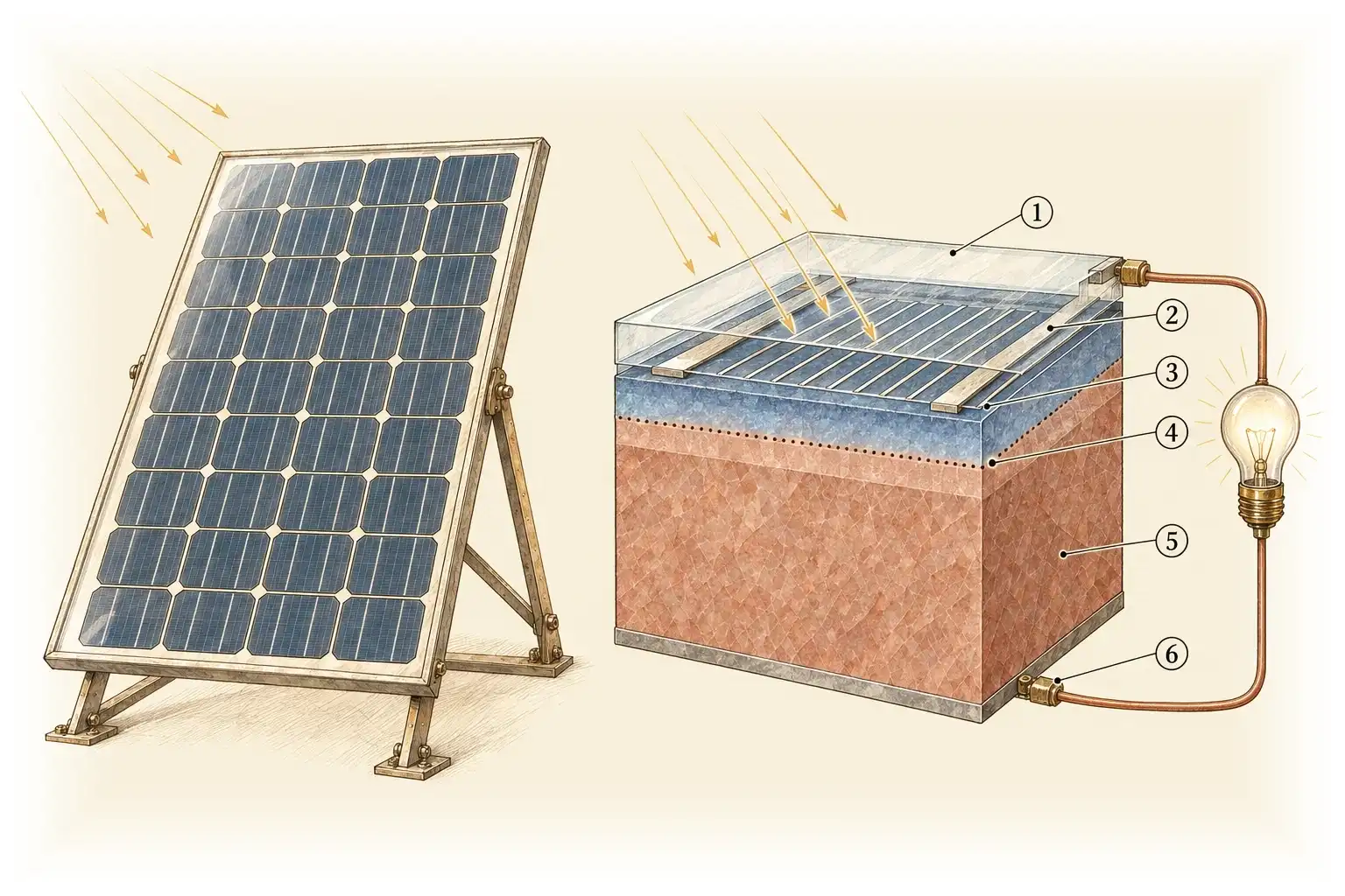 Célula solar · A luz do sol feita corrente