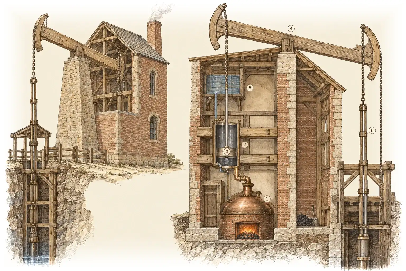 Steam Engine · Heat turned into motion