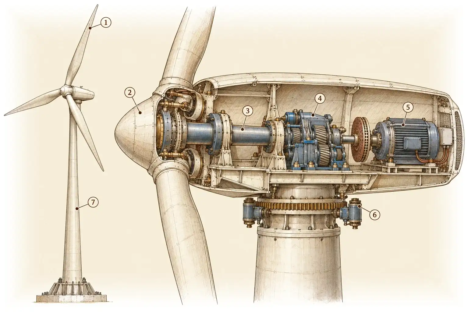Windkraftanlage · Aus Wind wird Strom